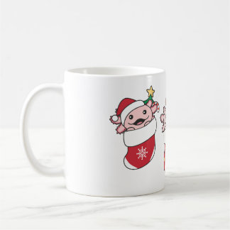 クリスマスのウーパールーパー ウーパールーパーが大好きな人へのプレゼントに コーヒーマグカップ