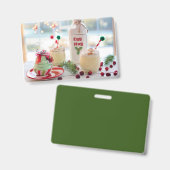 クリスマスのエッグノッグ バッジ (正面＆裏面)