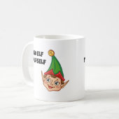 クリスマスのエルフ、エルフになっちゃおう コーヒーマグカップ (正面左)