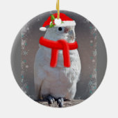 クリスマスのオウムのオーナメント セラミックオーナメント (裏面)