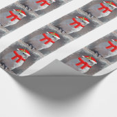 クリスマスのオウムの包装紙 ラッピングペーパー (角)