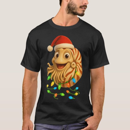 クリスマスのオウムガイ Tシャツ (正面)