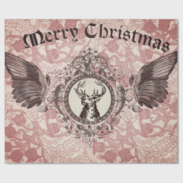 クリスマスのオオシカのDecoupageの紙 ラッピングペーパー