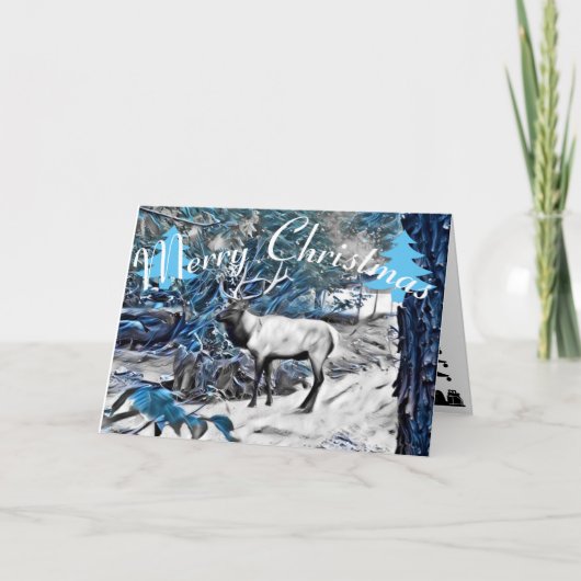 クリスマスのオオシカカード シーズンカード (正面)