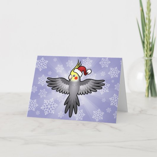 クリスマスのオカメインコ シーズンカード (正面)