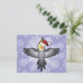 クリスマスのオカメインコ シーズンポストカード (スタンド正面)