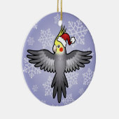 クリスマスのオカメインコ セラミックオーナメント (右)