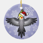 クリスマスのオカメインコ セラミックオーナメント (裏面)