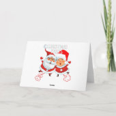 クリスマスのオナラ サンタとミセス・クロース カード (裏面)