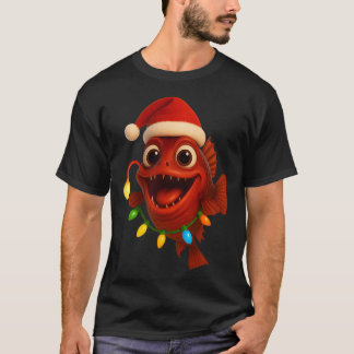 クリスマスのオニバカマスチョウチョウウオ Tシャツ
