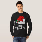 クリスマスのオマクラウスマッチングパジャマサンタ帽子X-ma Tシャツ (正面フル)