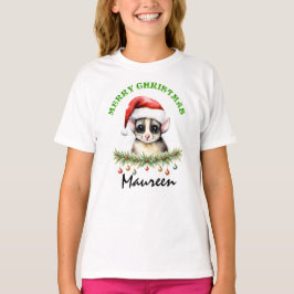 クリスマスのオーストラリアの動物シュガーフライヤーファミリーマッチガールズ Tシャツ