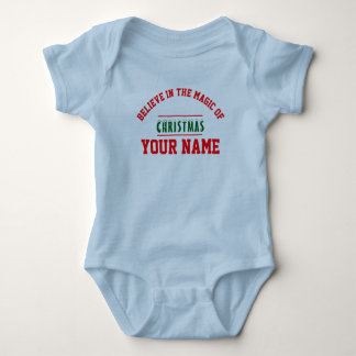 クリスマスのオーダーメイド ベビー ジャージー ボディスーツ 色
