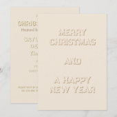 クリスマスのオーダーメイド 招待状 (正面/裏面)