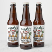 クリスマスのオーダーメイドReinsbeer ビールラベル (ボトル)