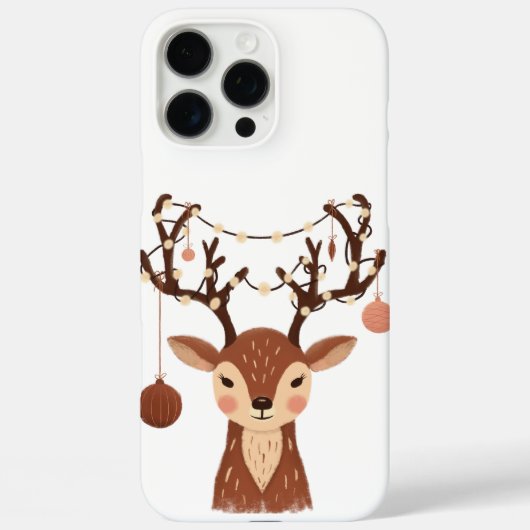 クリスマスのオーナメントと鹿のiPhoneケース Case-Mate iPhoneケース (裏面)