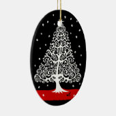 クリスマスのオーナメントのためのスカル セラミックオーナメント (右)