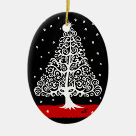 クリスマスのオーナメントのためのスカル セラミックオーナメント