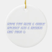 クリスマスのオーナメントのための武道の雪だるま セラミックオーナメント (裏面)