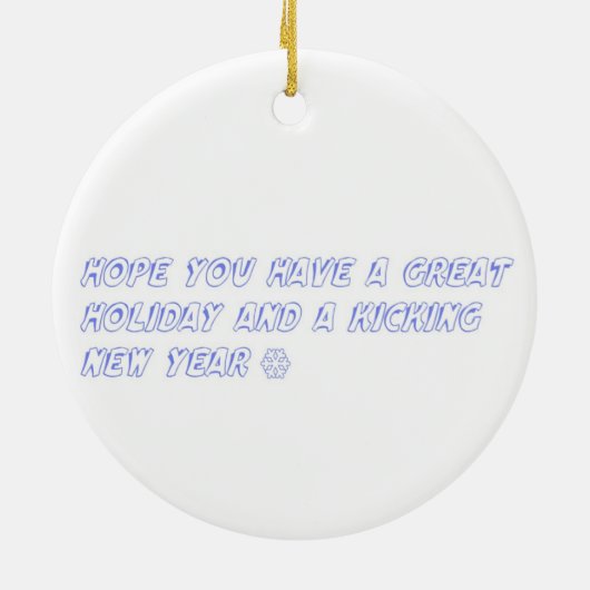 クリスマスのオーナメントのための武道の雪だるま セラミックオーナメント (裏面)