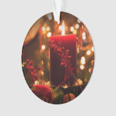 クリスマスのオーナメントのアクリルの円形によってつけられる蝋燭 オーナメント (正面)