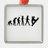 クリスマスのオーナメントのスノーボードの進化 メタルオーナメント (正面)