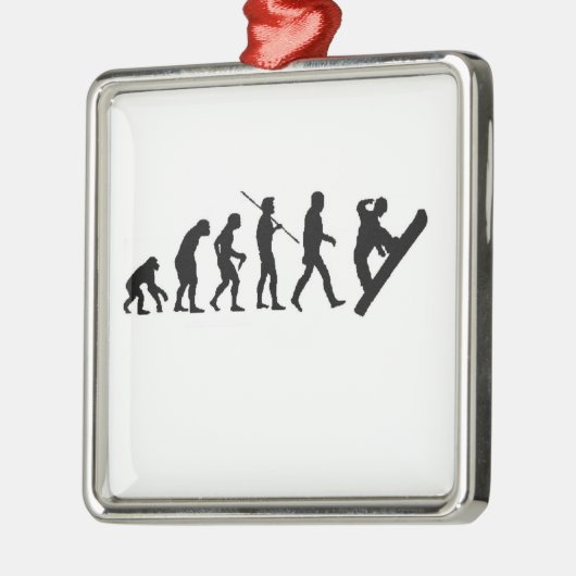 クリスマスのオーナメントのスノーボードの進化 メタルオーナメント (左)