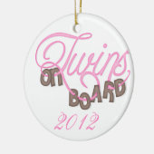 クリスマスのオーナメントの上の双生児 セラミックオーナメント (左)