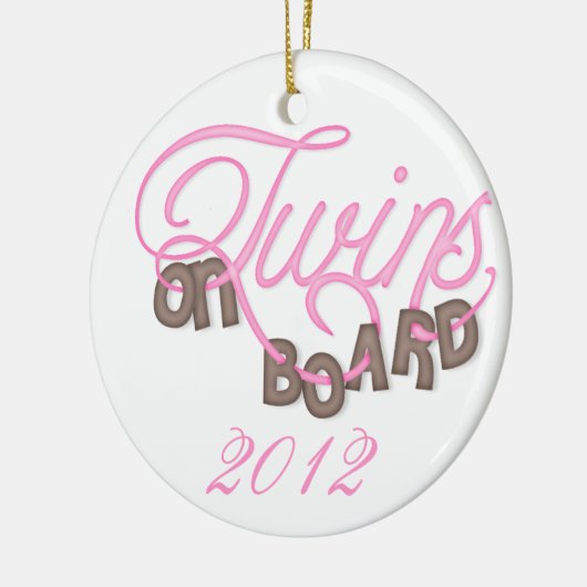 クリスマスのオーナメントの上の双生児 セラミックオーナメント (左)