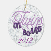 クリスマスのオーナメントの上の双生児 セラミックオーナメント (左)