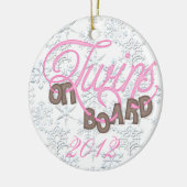 クリスマスのオーナメントの上の双生児 セラミックオーナメント (左)