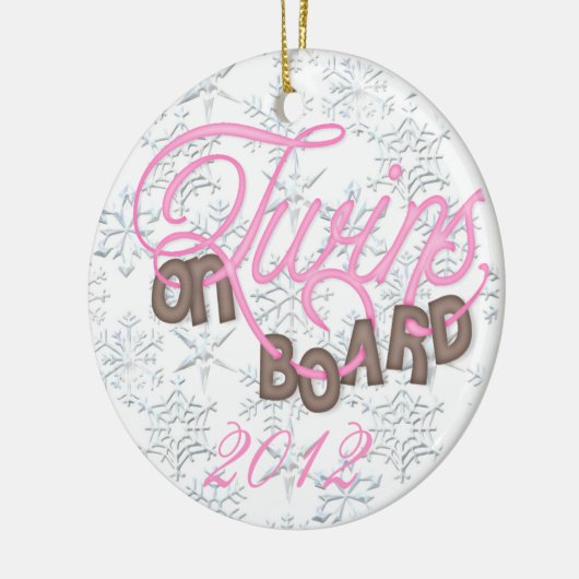 クリスマスのオーナメントの上の双生児 セラミックオーナメント (左)