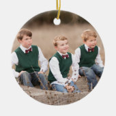 クリスマスのオーナメントの写真の前部およびメッセージの背部 セラミックオーナメント (正面)