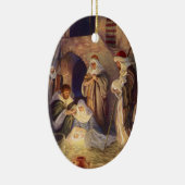 クリスマスのオーナメントの出生Scence セラミックオーナメント (右)