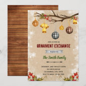 クリスマスのオーナメントの招待状 招待状 (正面/裏面)