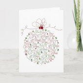 クリスマスのオーナメントの挨拶状 シーズンカード (正面)