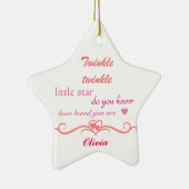 、クリスマスのオーナメントの星カスタマイズ セラミックオーナメント (右)