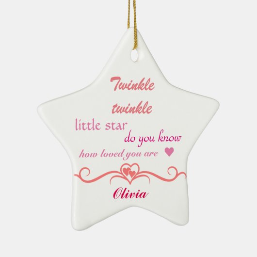 、クリスマスのオーナメントの星カスタマイズ セラミックオーナメント (右)