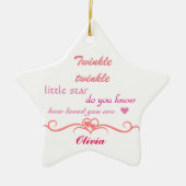 、クリスマスのオーナメントの星カスタマイズ セラミックオーナメント (正面)