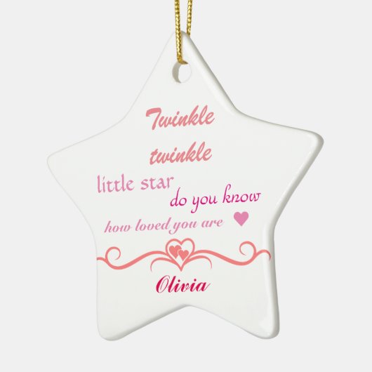 、クリスマスのオーナメントの星カスタマイズ セラミックオーナメント (左)