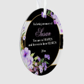 クリスマスのオーナメントの記念の紫色の黒 オーナメント (正面)