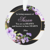 クリスマスのオーナメントの記念の紫色の黒 オーナメント (正面)