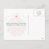 クリスマスのオーナメントの郵便はがき シーズンポストカード (裏面)