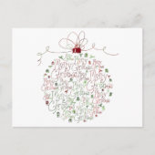 クリスマスのオーナメントの郵便はがき シーズンポストカード (正面)