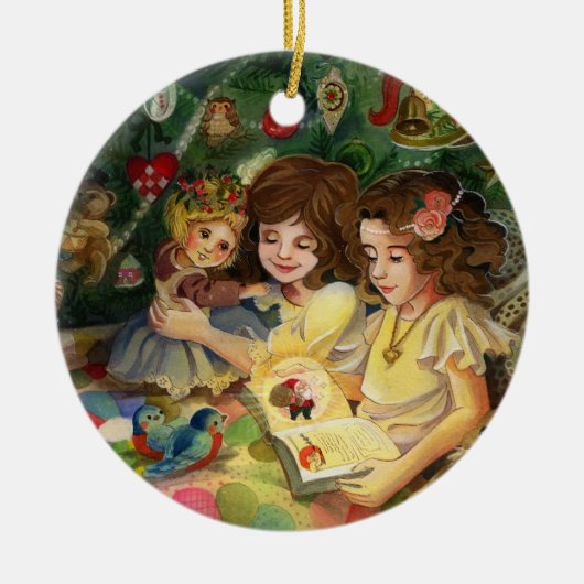 クリスマスのオーナメントの魔法 セラミックオーナメント (正面)
