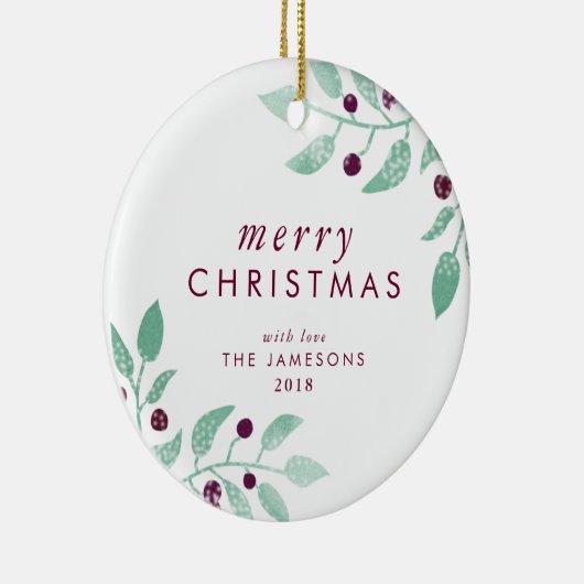 クリスマスのオーナメントの*The美しいMerry* セラミックオーナメント (右)