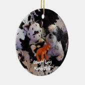 クリスマスのオーナメントは写真を加えます セラミックオーナメント (右)