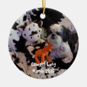 クリスマスのオーナメントは写真を加えます セラミックオーナメント (正面)