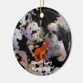 クリスマスのオーナメントは写真を加えます セラミックオーナメント (左)