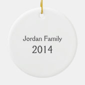 クリスマスのオーナメントをまばたきさせているヴィンテージサンタ セラミックオーナメント (裏面)